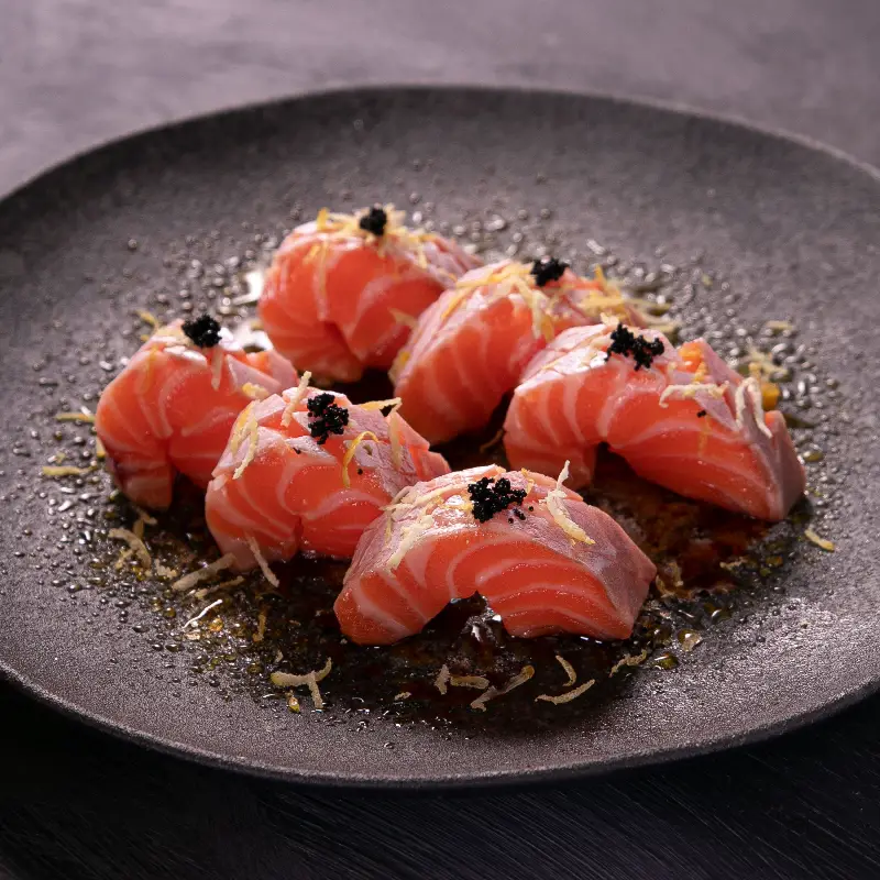 Happy Hour-Sashimi de Barriga de Salmão